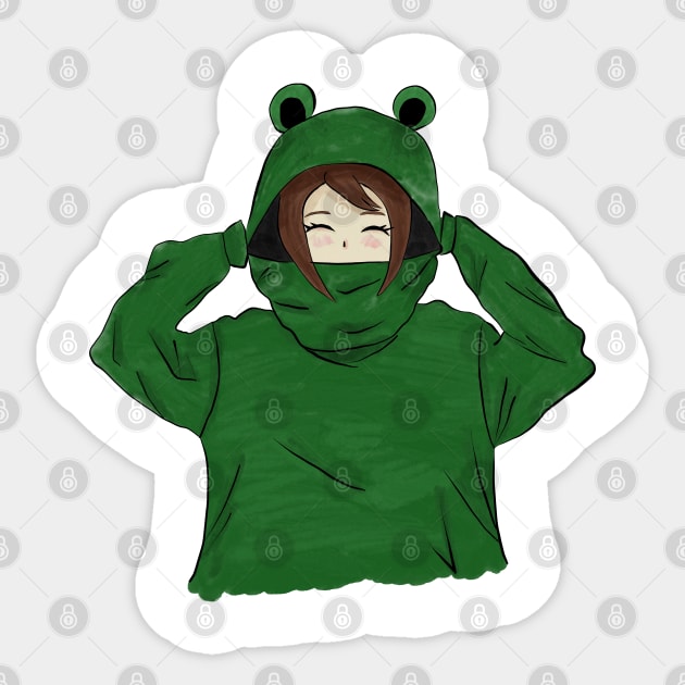 Green frog hoodie hot sale